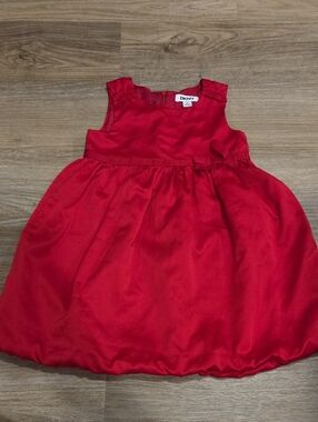 DKNY Girls Red Sleeveless Satin Party Dress Size 3t
